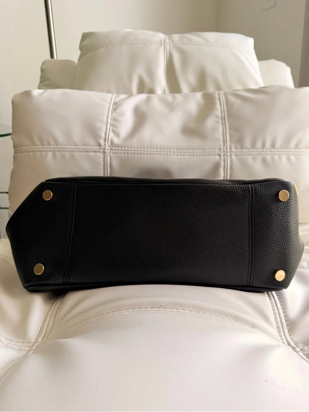 NWT Kate Spade Carlyle Pebbled Leather Tote | Black | Gold Chain | MSRP $398